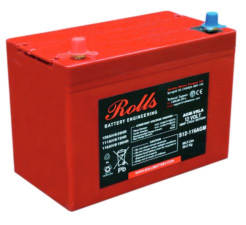 S12- 116AGM Rolls 12V 105Ah